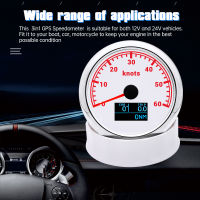 HD 85มม. 3 In 1รถเรือ GPS Speedometer Gauge Digital Speedometer รถจักรยานยนต์ Gps 60 Kmh 60MPH 60Knots LED สีแดงพร้อมเสาอากาศ