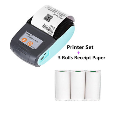 Mini Pocket Size Wireless Printer Mobile Thermal Receipt Printer Bluetooth-Compatible Android iOS Phone Support ESC POS Printer