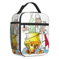 ♛ Obelix Getafix Asterix Insulated Lunch Bag for Camping Travel Leakproof Cooler Thermal Lunch Box Women Children