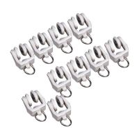 【LZ】♞✈  10Pcs Plástico Flexível Cortina Roda Rolos Trilho Reta Curvo Pista Pendurado Gancho Anel Slider Casa Hardware Acessórios