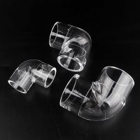 ❧ 1/5pc 16/20mm/25mm Transparent Acrylic 90 Degree Elbow Connector Water Pipe Joints Aquarium Fish Tank Accessories Supplies