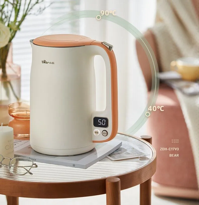 Bear Variable Temperature Electric Kettle 1.7L Tea Coffee Keep