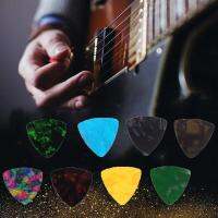 FEI SHANG สีสุ่ม 0.46mm เครื่องมือ กันลื่น เซลลูลอยด์ Plectrum อุปกรณ์กีตาร์ ปิ๊กกีตาร์