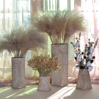 1PC Vintage Tabletop Rattan Weaving Vase For Flower Arrangement Ornaments DIY Home Living Room Decoration