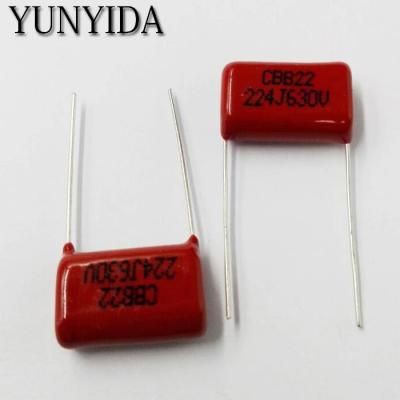 Free Shipping 10pcs CBB 224J 630V 220NF 0.22UF P15mm Metallized Film Capacitor 224 630V 630V224J