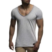 New Arrival Deep V Neck Short Sleeve Men T Shirt Slim Fit T-shirt Men Thin Top Tee Casual Summer Tshirt Camisetas Hombre My070 - T-shirts - AliExpress