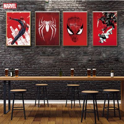 Avengers Spiderman โปสเตอร์ภาพยนตร์คลาสสิกภาพวาดผ้าใบ Superhero Mural Art ตกแต่งห้องเด็ก Gift