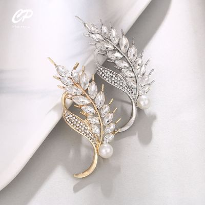 Fashion personality high end brooch high end atmosphere rice ear pin jewelry anti failure fixed clothes pin