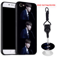 BTS เคสโทรศัพท์สำหรับ VIVO V5/V5S/Y66/Y67/1601/1713/1612/V5 Lite 1609ซิลิคอนนุ่มกรณีที่มีรูปแบบเดียวกันแหวนและเชือก