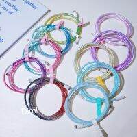 ?พร้อมส่ง?สายเกรียว เรืองเเสง สายถนอมสายชาร์จ เเละ หูฟัง หลายสี