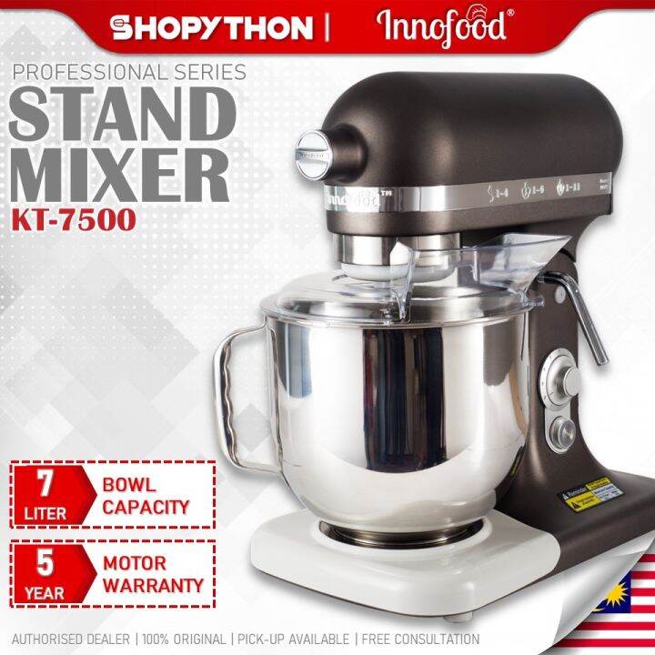 INNOFOOD Professional Series Stand Mixer KT7500 (Matte Grey) 7L DC
