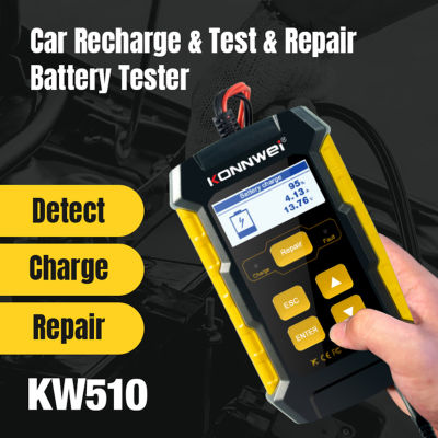 KW510 Car Ba-ttery Tester Multifunctional Pulse Repairing Car Ba-ttery Chargers Auto Maintenance Tool Automotive Diagnostic Device