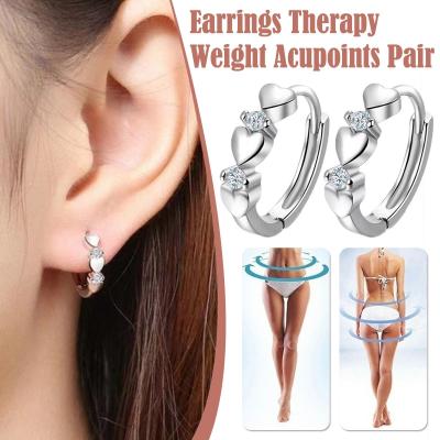 Girls Stud Ear Patch Lazy Magnetic Slimming Loss Pair Acupoints Earrings Weight
