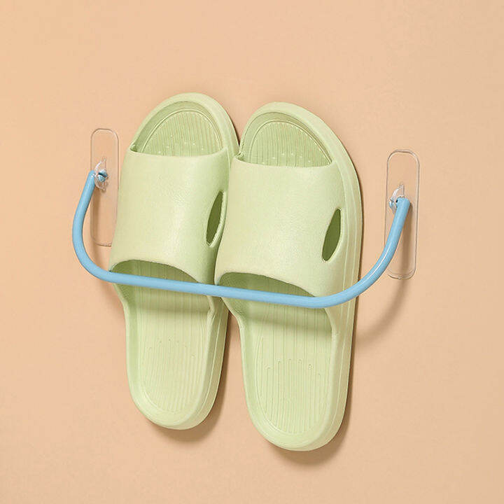 [Veli Shy] Wall Mounted Shoe Rack Foldable Shoes Hanger Slippers Drain