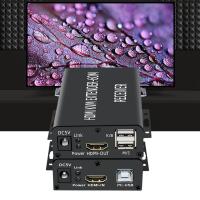 Lacooppia HDMI KVM Extender 60M ตัวรับส่งสัญญาณประเภทปลั๊ก UK