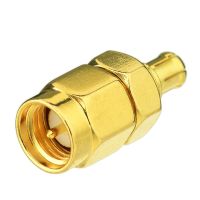 Superbat 5pcs SMA-MCX Adapter SMA Plug to MCX Male Straight RF Coaxial Connector Electrical Connectors