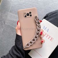 Nesae ปา☸เคสโซ่สร้อยข้อมือซิลิโคนสำหรับ Xiaomi Mi Poco X3 Pro Nfc F3 5G Global M3 F2 M2 Pro F1เคสโทรศัพท์นิ่มพอดี