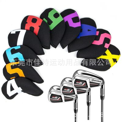 New diving material golf iron set 4-9PSAX10 packs Golf Iron Head Cover Universal golf