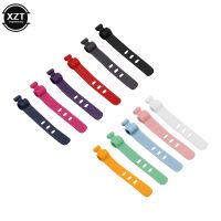 10PCS/lot Silicone Organizer Winder Straps Headphones Soft Tape USB Wire Cable Tie Utensil Organize Storage Holder Earphone Clip