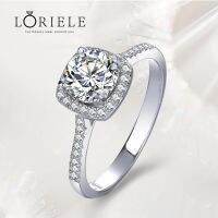 LORIELE Moissanite S 0.5/1/2CT เพชรยอดเยี่ยมรัศมีหมั้น S สำหรับผู้หญิงหญิงสาวสัญญาของขวัญสเตอร์ลิงเครื่องประดับเงิน