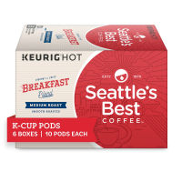 Seattles Best Coffee Breakfast Blend Medium Roast Single Cup Coffee for Keurig Brewers, 3.5 oz, 6 Boxes of 10 (60 Total K-Cup pods) Breakfast Blend 10 Count (Pack of 6)