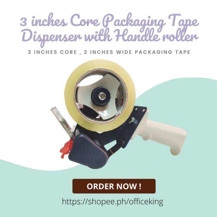 3 inches Core Packaging Tape Dispenser with Handle roller Lazada PH
