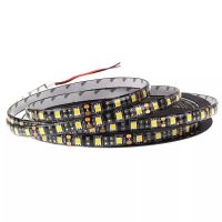 【LZ】◕❍  Tira conduzida 5050 rgb preto pwb dc 12v luz flexível 60 led/m smd 5050 lâmpada de tira impermeável rgb/branco/branco morno/azul/verde/vermelho