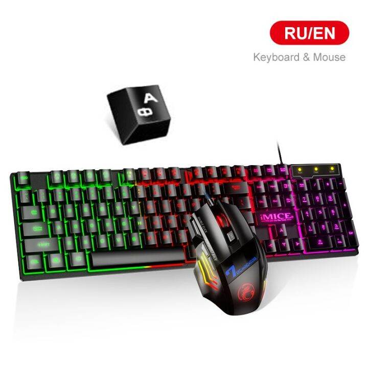 Rgb Keyboard Gamer Keyboard Dan Mouse Gaming Kit Gamer Lampu Belakang