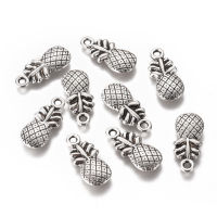 50pc  Tibetan Style Alloy Pendants Cadmium Free &amp; Lead Free Pineapple Antique Silver 19.5x9x3mm Hole: 1.5mm