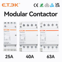 ETEK คอนแทคแบบแยกส่วนอัตโนมัติ2P 4P 230V 380V เฟสเดียวสามเฟส25A 40A 63A 2NO 2NC Din Rail EKMF