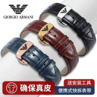 Armani นาฬิกาพร้อมหนัง Original ชายนักรบสีดำดาวหญิง AR1981 2447 60008 สายนาฬิกา