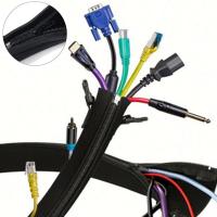 Cable Management Sleeve Cords Organizer Wire Hider Protector Flexible Cable Sleeve Wrap Cover For Office Computer Home Cable