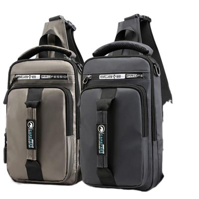 Casual Sling Chest Bags Men Shoulder Bag Multifunctional Anti-theft Waterproof Mens Messenger Bag with USB Port Organizer New In