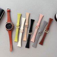 Tali kulit gesper Oval 20mm untuk Samsung Galaxy Watch 6 5/Pro/4 gelang klasik 45mm 40mm 44mm 42mm 46mm 43mm 47mm gelang ramping