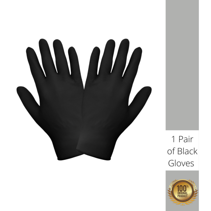 Vinyl Gloves for Hair Coloring Hair Procedure Color Black XL Size sold