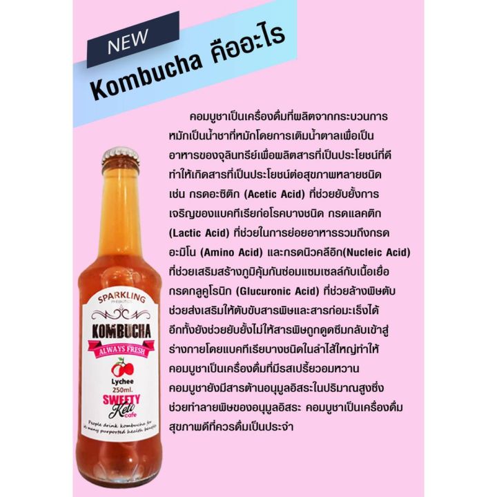 kombucha-sparkling-คอมบูชะ-สปาร์คกลิ้ง-เครื่องดื่มสุขภาพ-ไม่มีแอลกอฮอล์-ไม่มีแคลอรี่-ไม่มีน้ำตาล