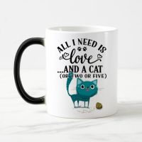 【❉HOT SALE❉】 JICOC Gratis Ongkir ตลกแปลกใหม่แมวดำเปลี่ยนสีเซรามิกโบนไชนาแก้วกาแฟถ้วยชาแก้วมายากลสำหรับ
