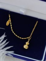 [Fortune Lucky] Minority Design Small Gourd Clavicle Chain Female Titanium Steel Plated 18K Gold Solid Pendant Necklace ☂✽