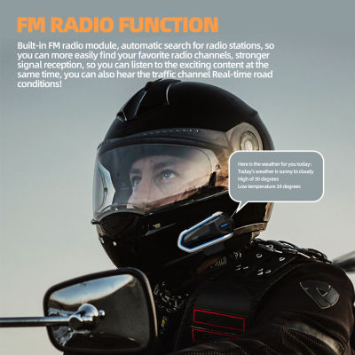 B35รถจักรยานยนต์หมวกกันน็อคชุดหูฟังไร้สายบลูทูธชุดหูฟังสนับสนุนวิทยุ FM กันน้ำแฮนด์ฟรีชุดสเตอริโอเครื่องเล่นเพลง