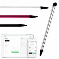 【lz】✳❁  1pc duplo-purpose universal caneta de toque capacitivo mini liga de metal stylus dispositivo de tela capacitiva para o telefone móvel e tablet