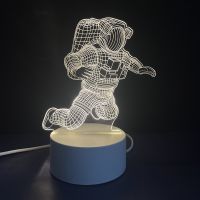 ๑ Figure Astronaut Action Acrylic 3D Spaceman Model Night Light Wedding Decoration Table Lamp Ornament Kids Room Decoration