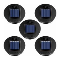 5 Pack Replacement Solar Light Parts(Top Size 2.76 Inches, Bottom Size 2.36 Inches),7 Lumens Warm White LED Waterproof