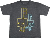 Mojang Minecraft Boys Dungeons Oversized Keys Graphic Print T-Shirt, XS Charcoal Grey