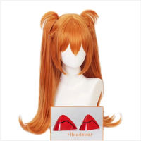 [In stock]EVA Evangelion Asuka cos วิกผมสีส้ม วิกผมหางม้าคู่แบบยาว Christmas Gift