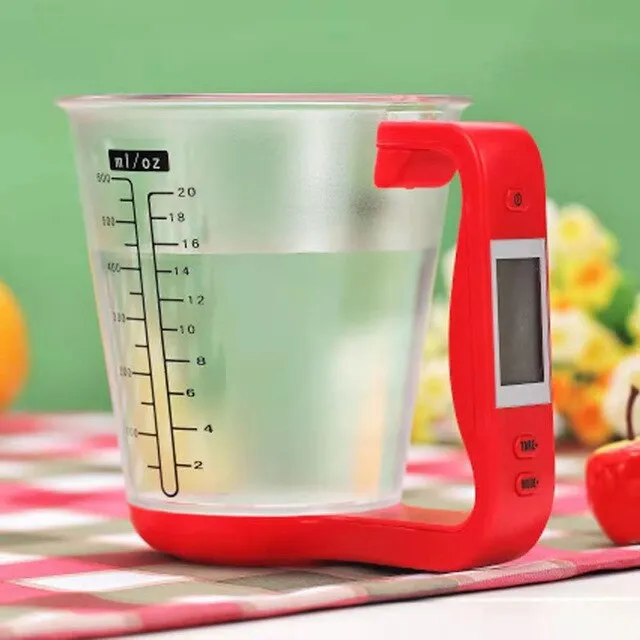 Electronic Measuring Cup Plastic Tool Graduated Digital Jug With Scales
