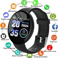 ✺✐ นาฬิกาข้อมืออัจฉริยะ น้ำเงินtooth Fitness Tracker นาฬิกาดิจิตอล Smartwatch ผู้ชายผู้หญิงความดันโลหิต IOS Android สร้อยข้อมือสมาร์ท D18 2023