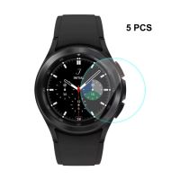 【ขอบคุณ】5ชิ้นสำหรับ Samsung Galaxy Watch4หมวก ENKAY 46มม. แบบคลาสสิก-เจ้าชาย0.2มม. 9ชั่วโมง2.15D โค้งกระจกนิรภัยขอบปกป้องหน้าจอฟิล์ม