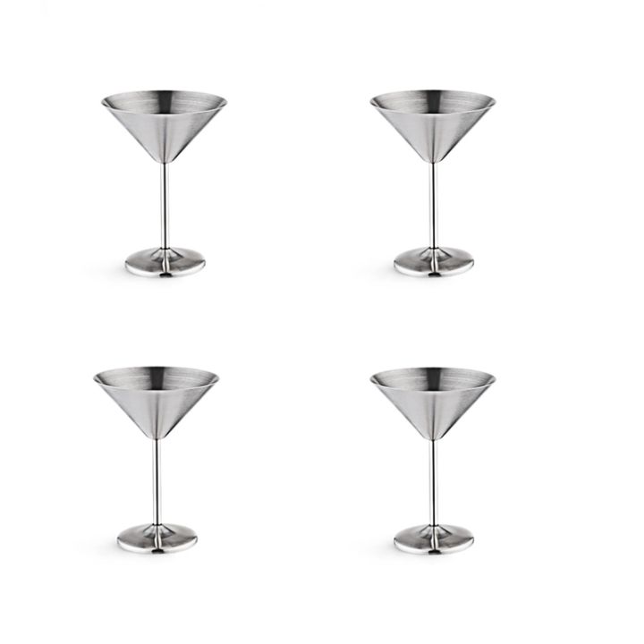 Pair of stainless steel shiny mirror finish champagne flutes
