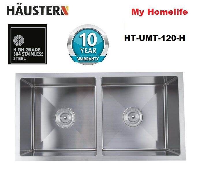 Haustern Undermount Double Bowl 304 Stainless Steel Sink Ht Umt 120 H Hand Crafted Sink Lazada 2473