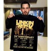 [S-5XL]เสื้อยืดอินเทรนด์ผู้ชายอินเทรนด์ผู้หญิงLinkin Park Rock Band 24Th Anniversary 1996  Signature T Shirt Size M S-5XL